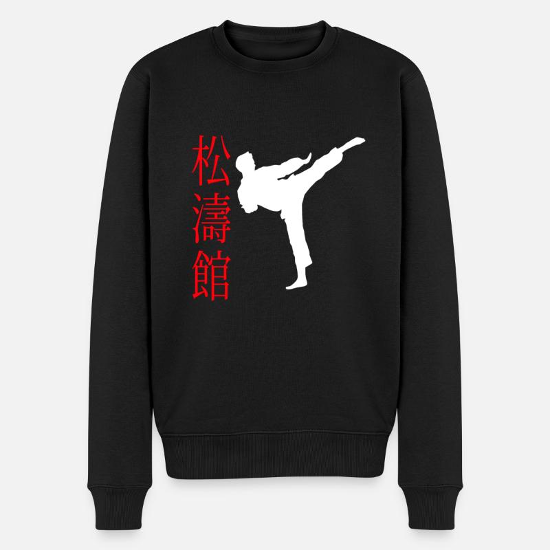 Karate Shotokan - Männer Premium Bio Pullover - Schwarz