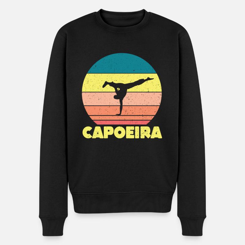 Capoeira - Männer Premium Bio Pullover - Schwarz
