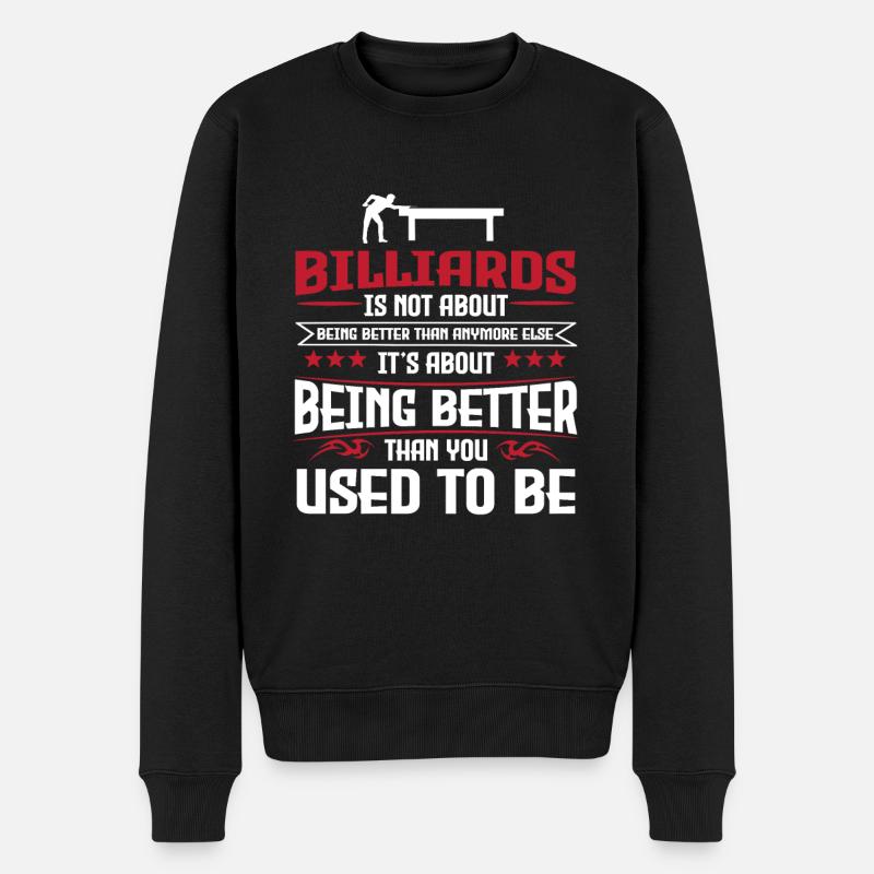 Billard - Männer Premium Bio Pullover - Schwarz