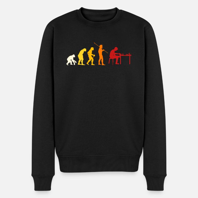 Chess Evolution - Men's Premium Organic Jumper - black