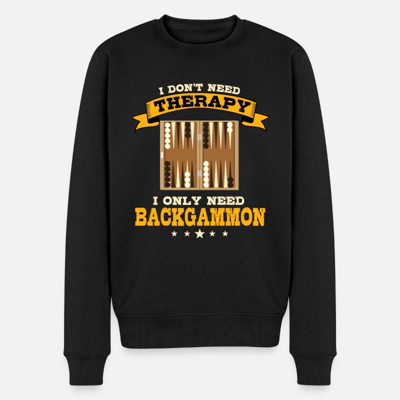 Thérapie de backgammon - Pull Premium bio Homme - noir