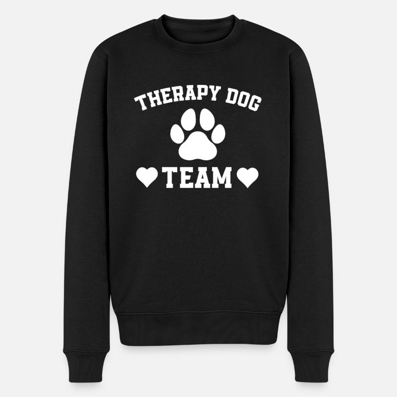 Therapiehundeteam - Männer Premium Bio Pullover - Schwarz