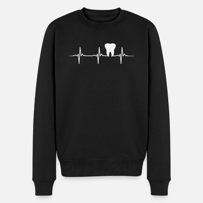 Battement de cœur dentaire - Pull Premium bio Homme - noir