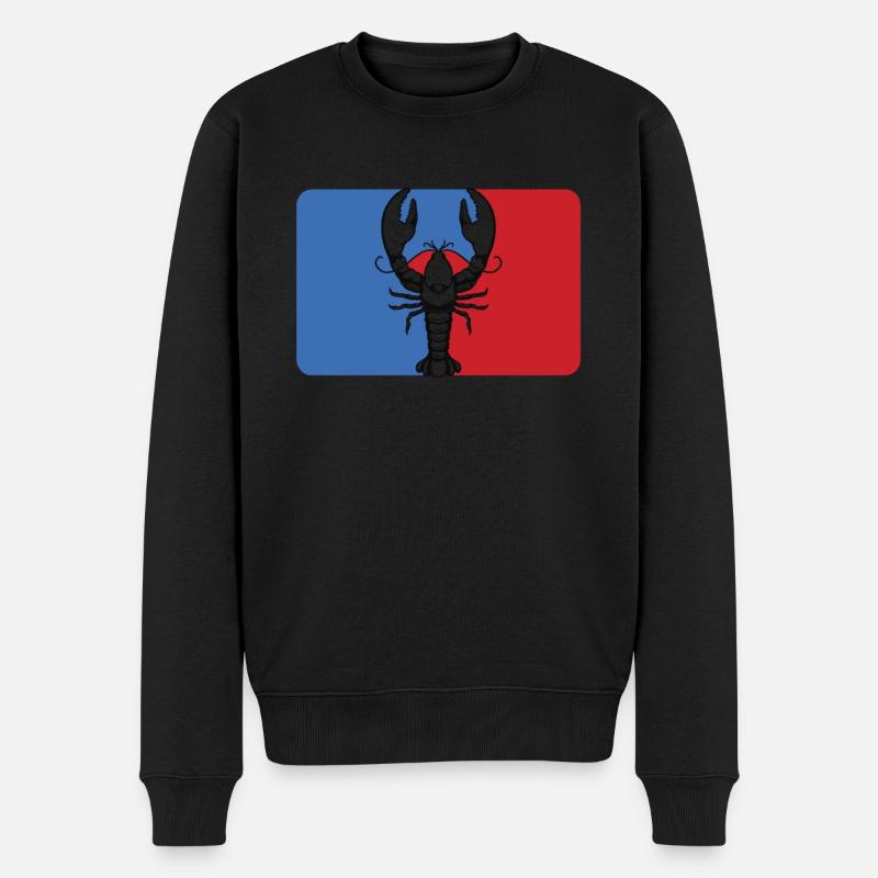 Flusskrebs - Männer Premium Bio Pullover - Schwarz
