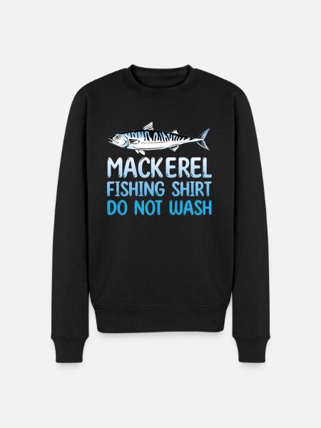 Mackerel Angler Shirt - Men's Premium Organic Jumper - black