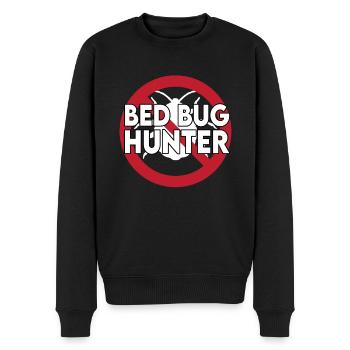 Bettwanzen Jäger - Männer Premium Bio Pullover - Schwarz - Vorne - Nico (187cm)