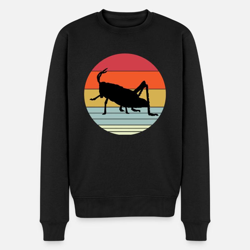 Heuschrecke - Männer Premium Bio Pullover - Schwarz