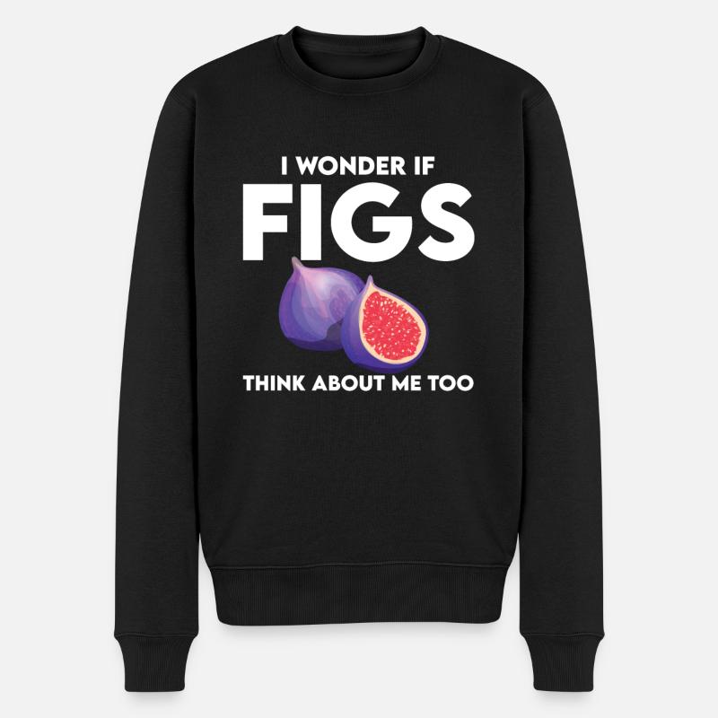 Feigen Shirt - Männer Premium Bio Pullover - Schwarz