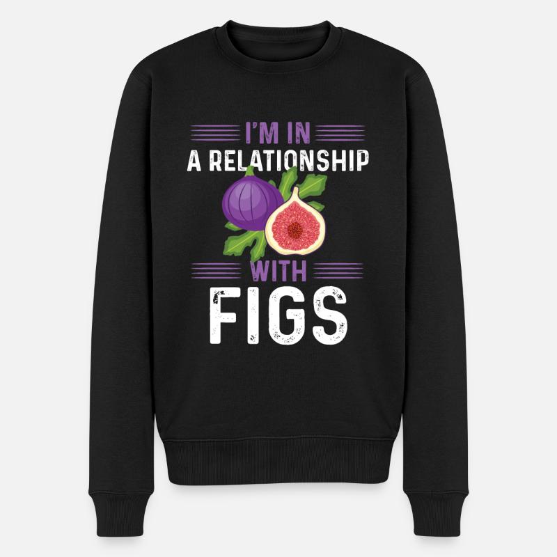 Feigen Geschenk - Männer Premium Bio Pullover - Schwarz