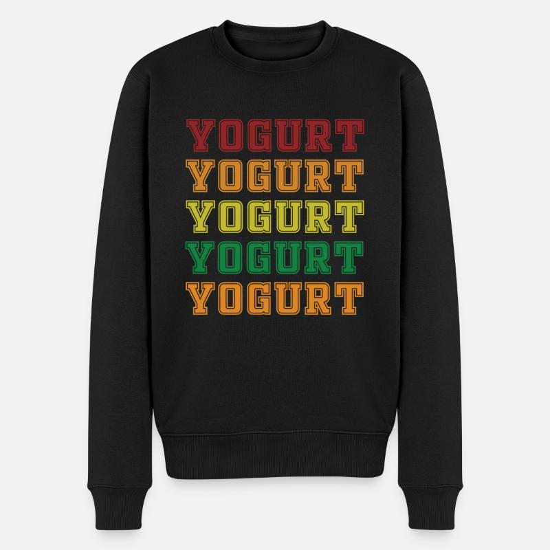 Yoghurt - Men's Premium Organic Jumper - black