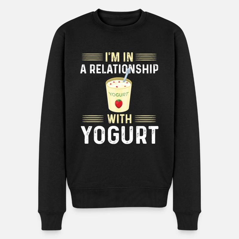 Joghurt Shirt - Männer Premium Bio Pullover - Schwarz