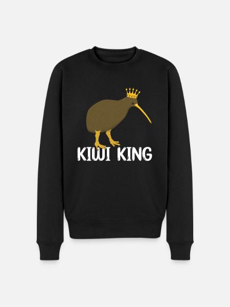 Kiwi King - Men's Premium Organic Jumper - black