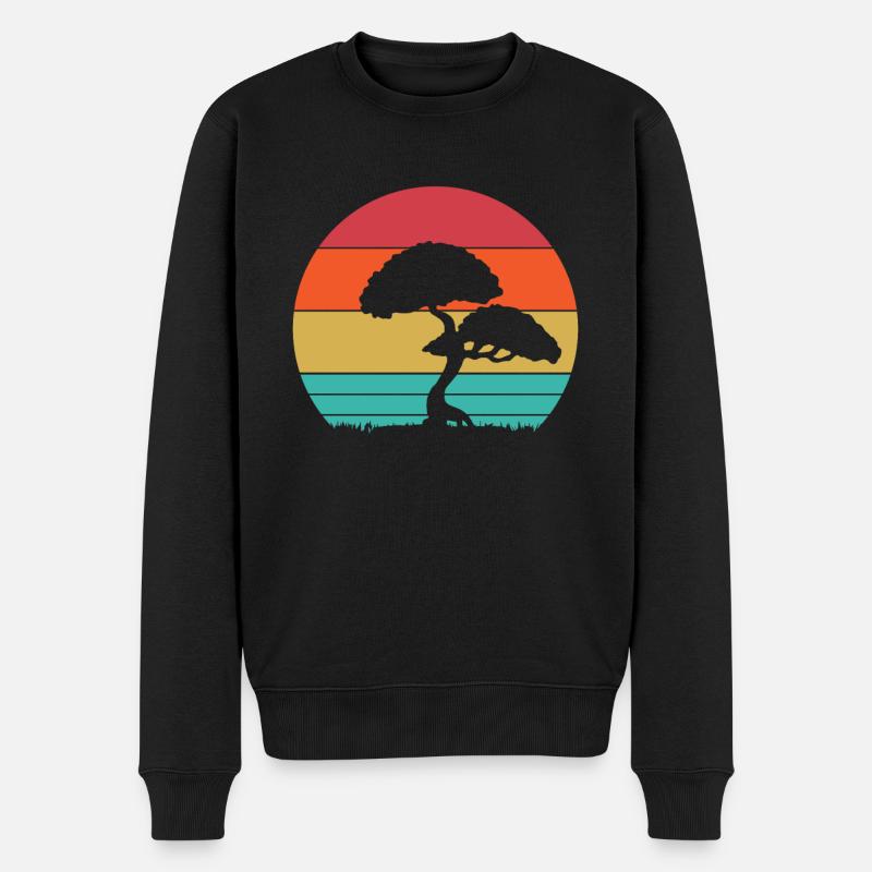 Bonsai - Männer Premium Bio Pullover - Schwarz