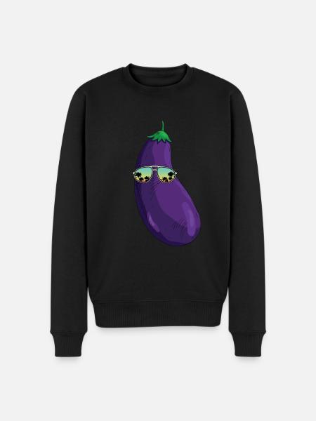Cool eggplant - Men's Premium Organic Jumper - black
