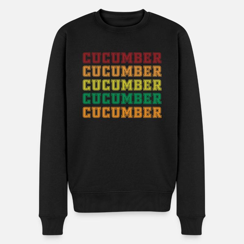 Gurke - Männer Premium Bio Pullover - Schwarz