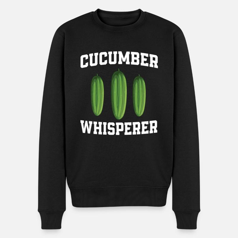 Gurken Flüsterer - Männer Premium Bio Pullover - Schwarz
