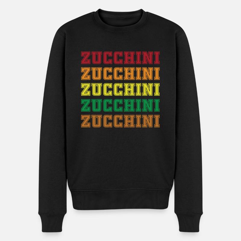 Zucchini - Männer Premium Bio Pullover - Schwarz