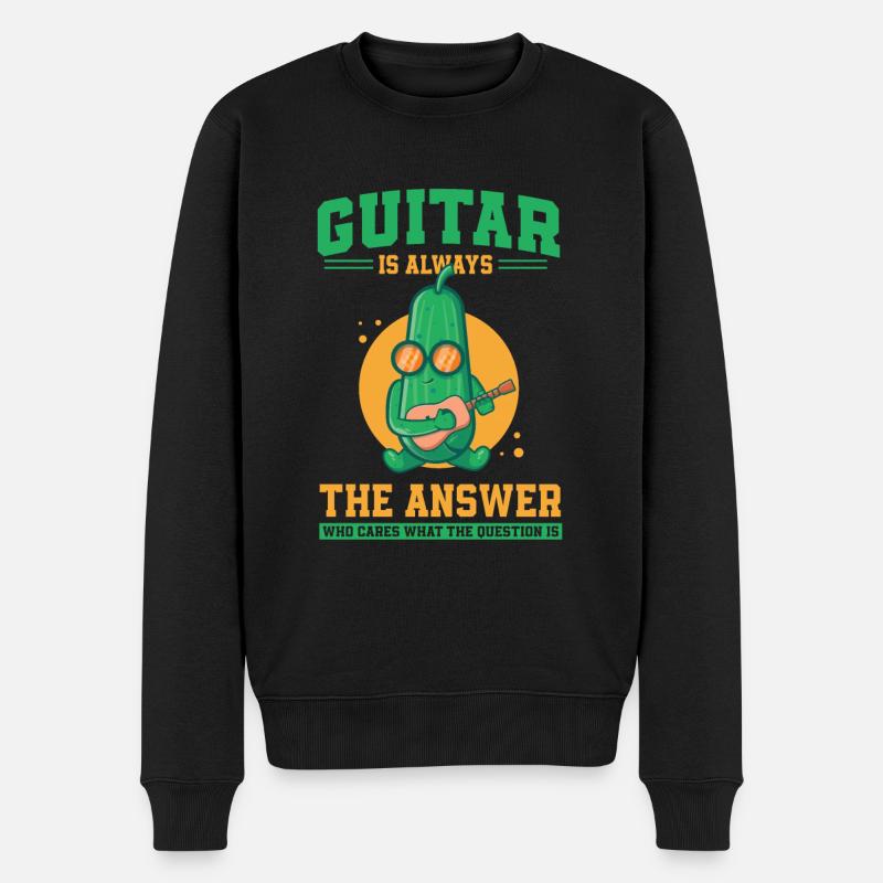 Guitariste de Zucchini - Pull Premium bio Homme - noir