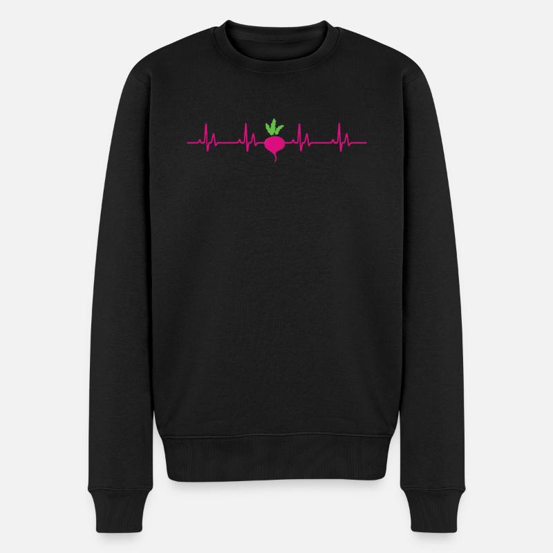 Battements de cœur des radis - Pull Premium bio Homme - noir