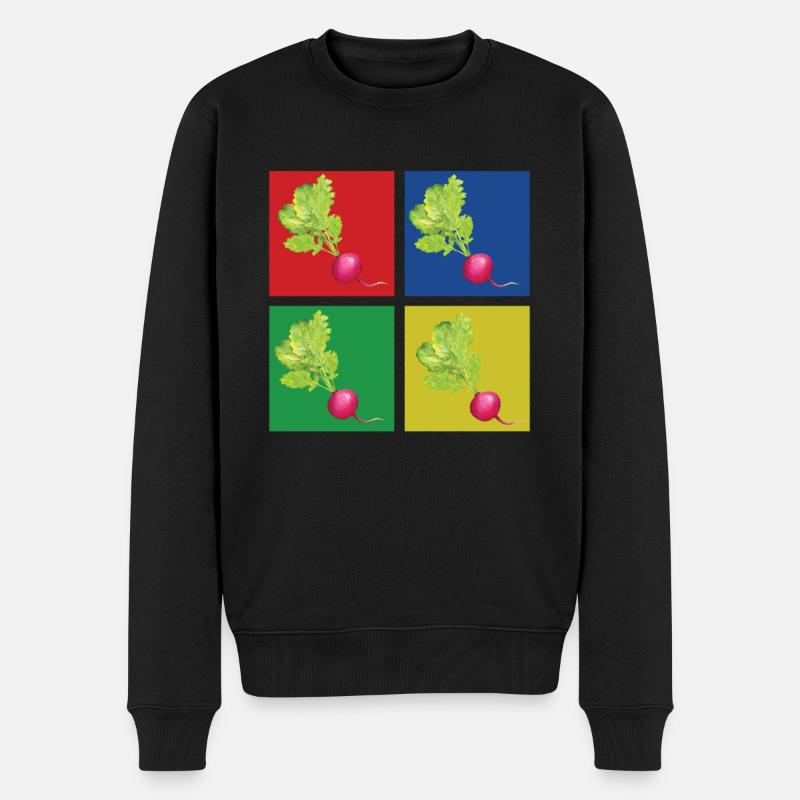 Team Radieschen - Männer Premium Bio Pullover - Schwarz