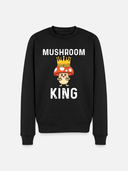 Mushroom King - Men's Premium Organic Jumper - black