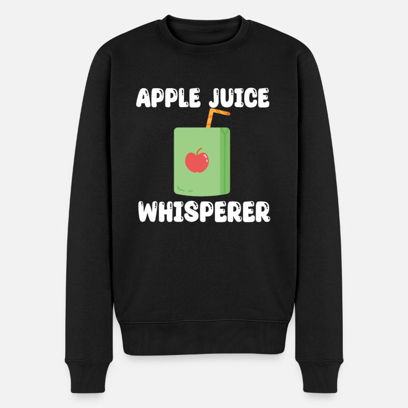 Apfelsaft Flüsterer - Männer Premium Bio Pullover - Schwarz