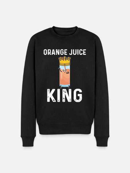 Orange Juice King - Men's Premium Organic Jumper - black