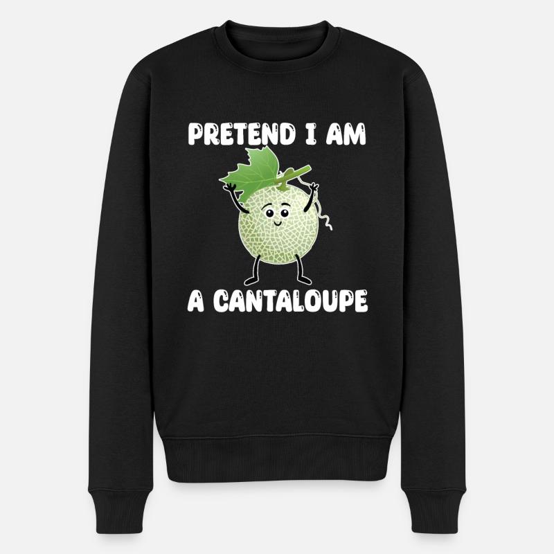 Melon cantaloup - Pull Premium bio Homme - noir
