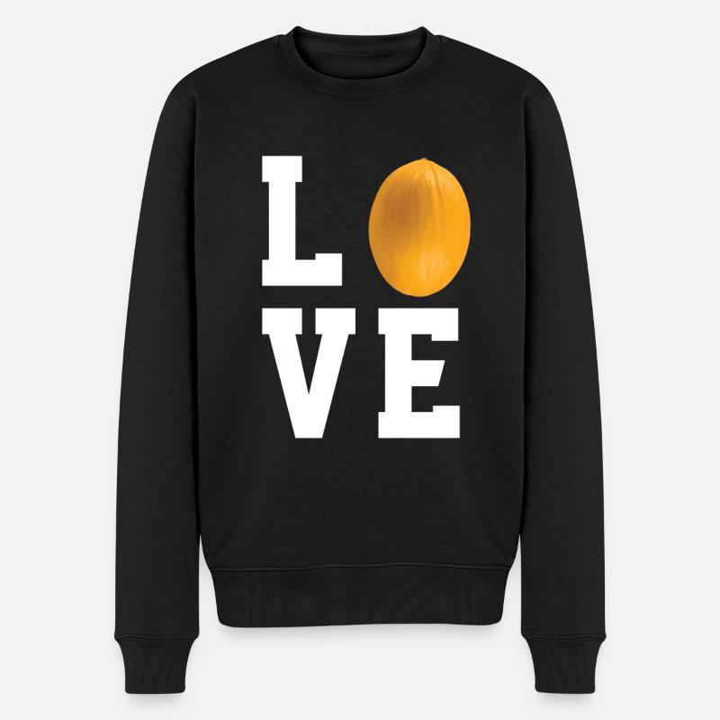 Ich Liebe Honigmelonen - Männer Premium Bio Pullover - Schwarz