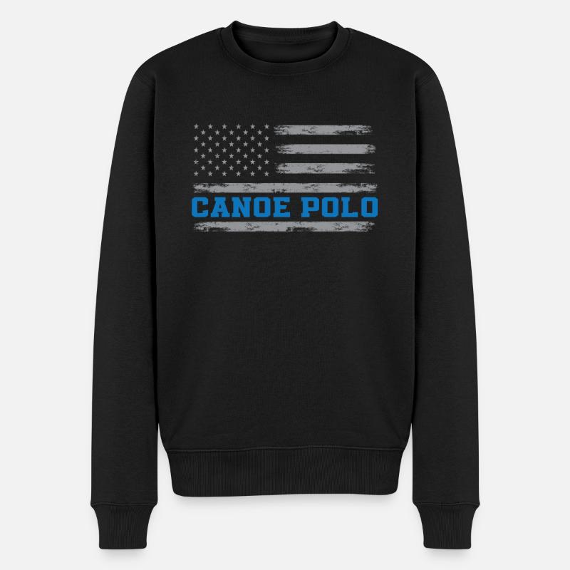 Kanupolo Amerika - Männer Premium Bio Pullover - Schwarz