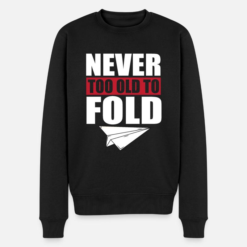 Plis de plan en papier - Pull Premium bio Homme - noir