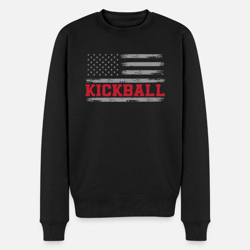 Kickball États-Unis - Pull Premium bio Homme - noir