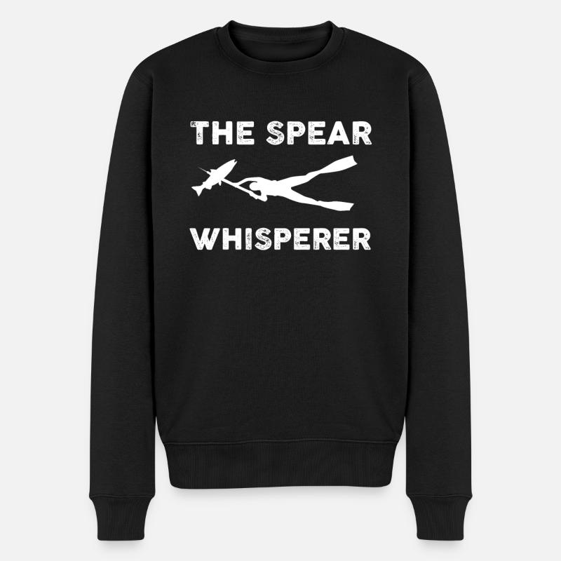 Speerfischen Geschenk - Männer Premium Bio Pullover - Schwarz