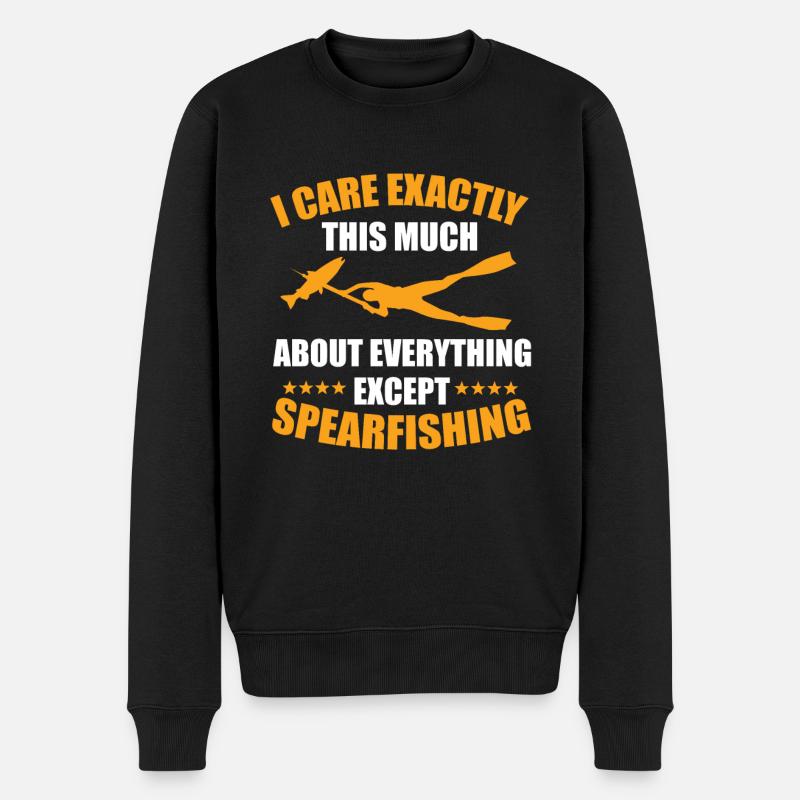 Speerfischen - Männer Premium Bio Pullover - Schwarz