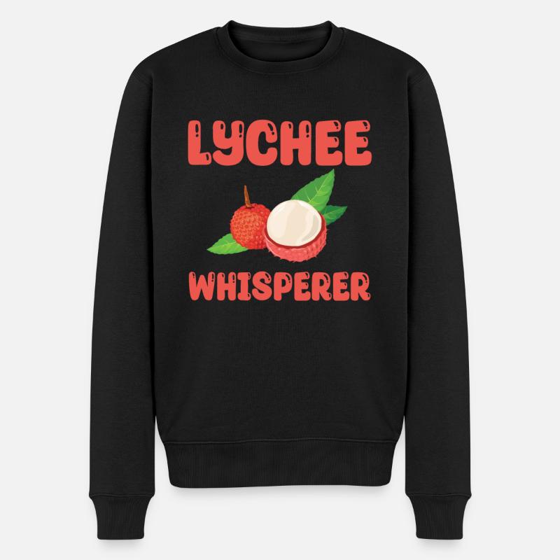 Litschi Flüsterer - Männer Premium Bio Pullover - Schwarz
