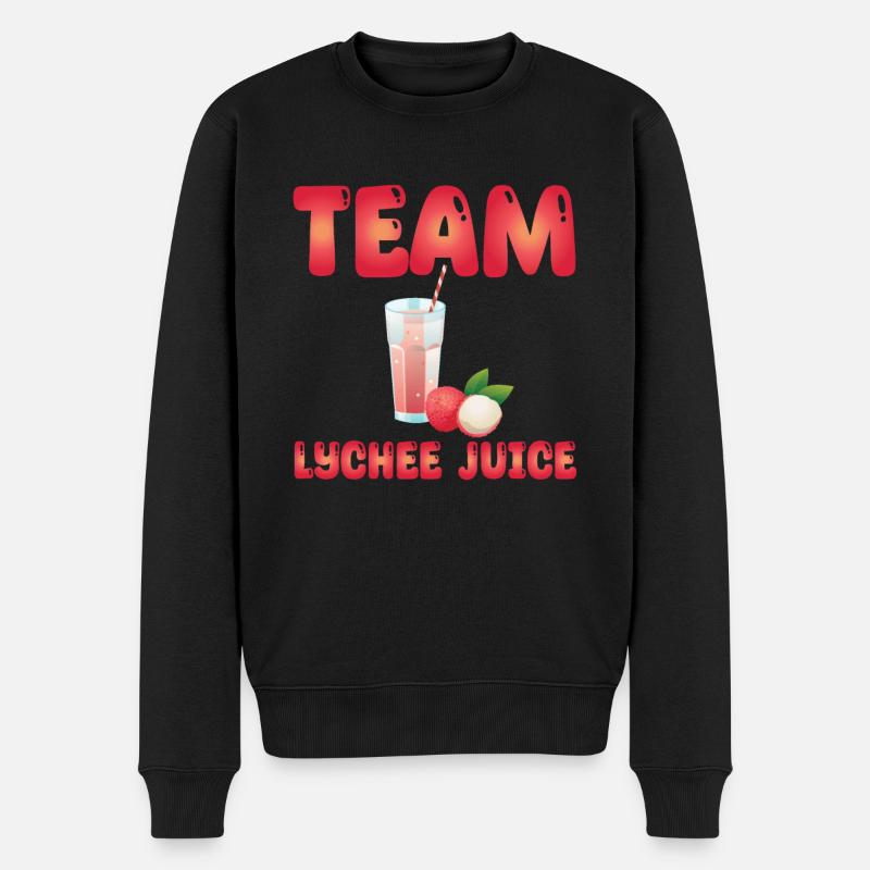 Team Lychee Saft - Männer Premium Bio Pullover - Schwarz