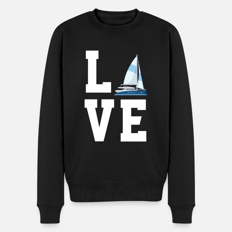 Catamaran - Pull Premium bio Homme - noir