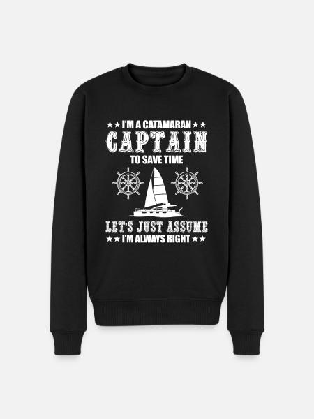 Catamaran Captain - Men's Premium Organic Jumper - black