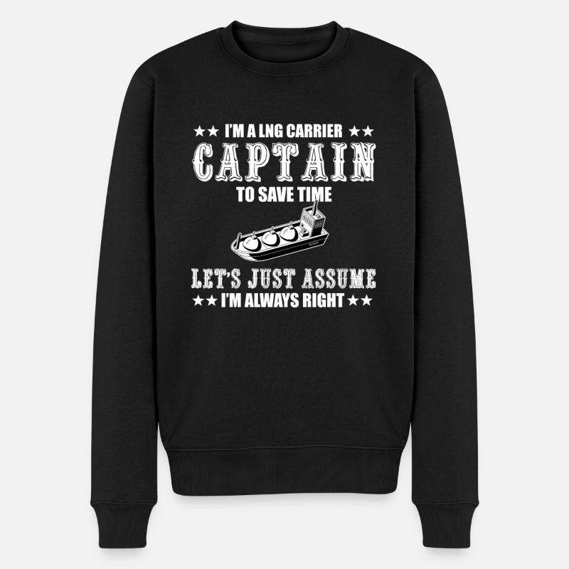 Capitaine de méthanier - Pull Premium bio Homme - noir