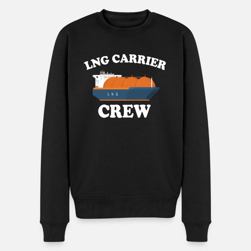 LNG Tankschiff Crew - Männer Premium Bio Pullover - Schwarz
