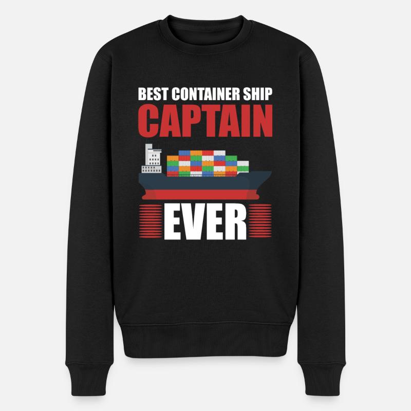 Best Container Ship Captain - Men's Premium Organic Jumper - black