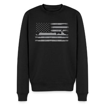 Barge des États-Unis - Pull Premium bio Homme - noir - Devant - Nico (187cm)