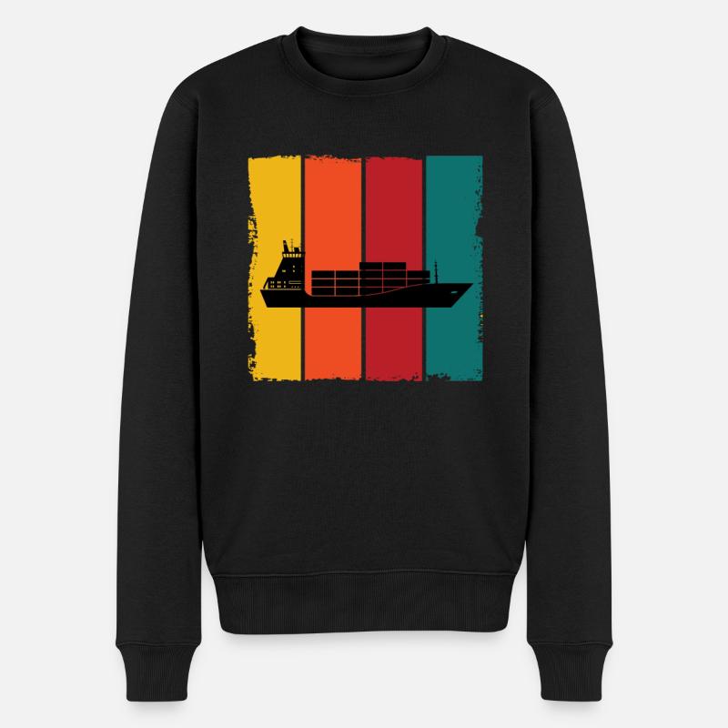 Feederschiff - Männer Premium Bio Pullover - Schwarz