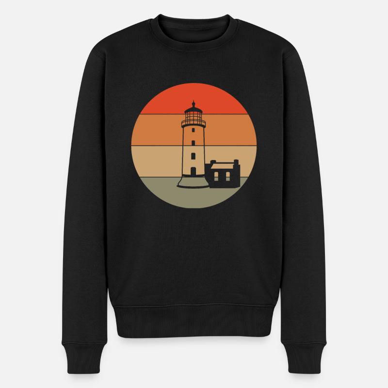 Leuchtturm - Männer Premium Bio Pullover - Schwarz
