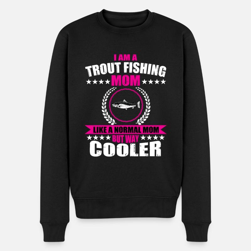 Forellenfischen Mama - Männer Premium Bio Pullover - Schwarz