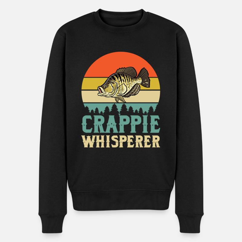 Chuchoteur de crappie - Pull Premium bio Homme - noir