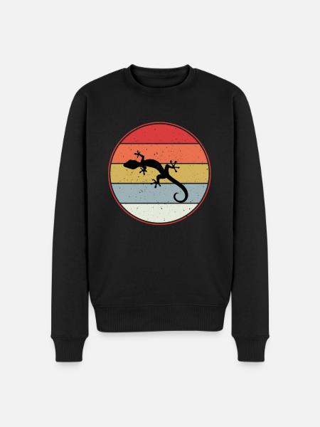 Cher Leopard Gecko Silhouette - Pull Premium bio Homme - noir