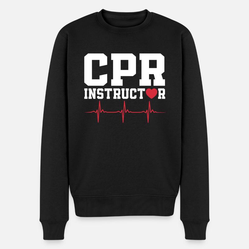Cpr-ausbilder - Männer Premium Bio Pullover - Schwarz