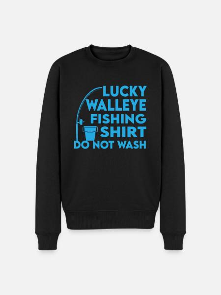 Happy Walleye fishing shirt - Men's Premium Organic Jumper - black