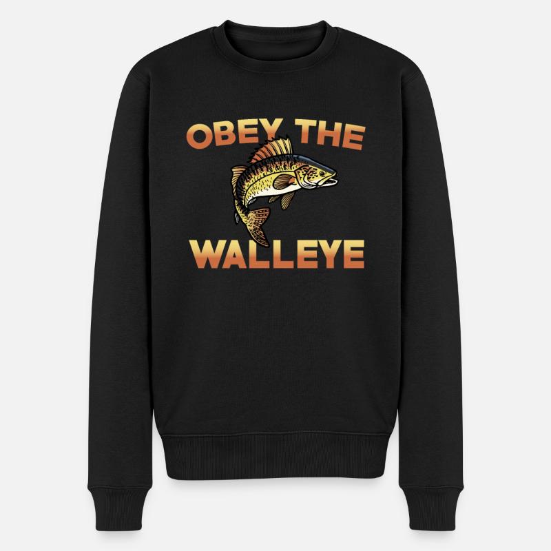 Obéir au sandre - Pull Premium bio Homme - noir